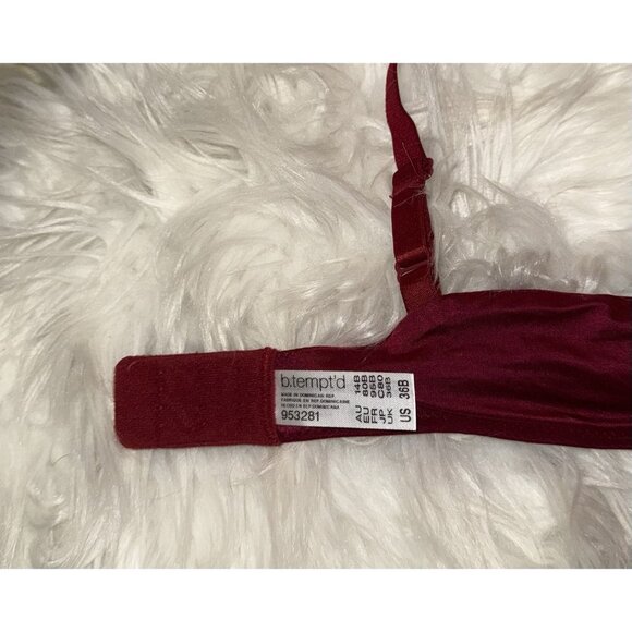 b.tempt'd Wacoal 953281 Future Foundation T-Shirt Bra Lined UW 36B Dark Red New - Picture 7 of 7